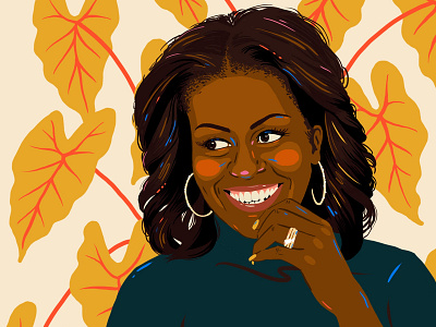 Michelle Obama design empowerment equality feminist first lady illustration illustrator michelle obama portrait procreate