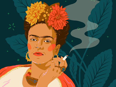 Frida Kahlo digital art feminist frida frida kahlo illustration mexican portrait woman