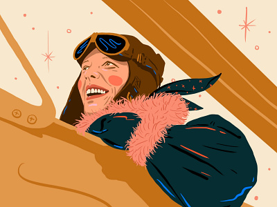 Amelia Earhart amelia earhart aviation flying illustration inspiration plane procreate woman woman illustration