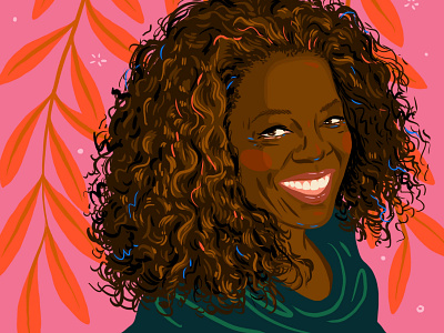 Oprah Winfrey artist celebrity digital art illustration oprah portrait procreate