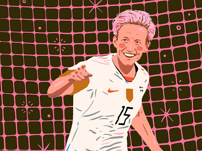 Megan Rapinoe illustration portrait procreate woman