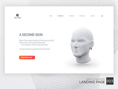 Daily UI Challenge [003] Landing Page dailyui dailyui 003 houdinifx knitted landing page website