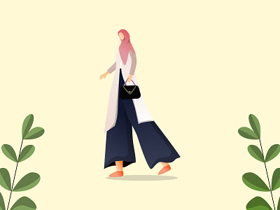 Hijab animation art branding design flat illustration illustrator minimal vector web