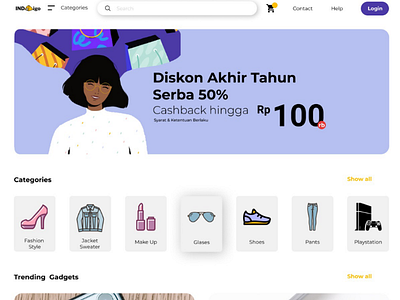 Web design for online shopping shopping