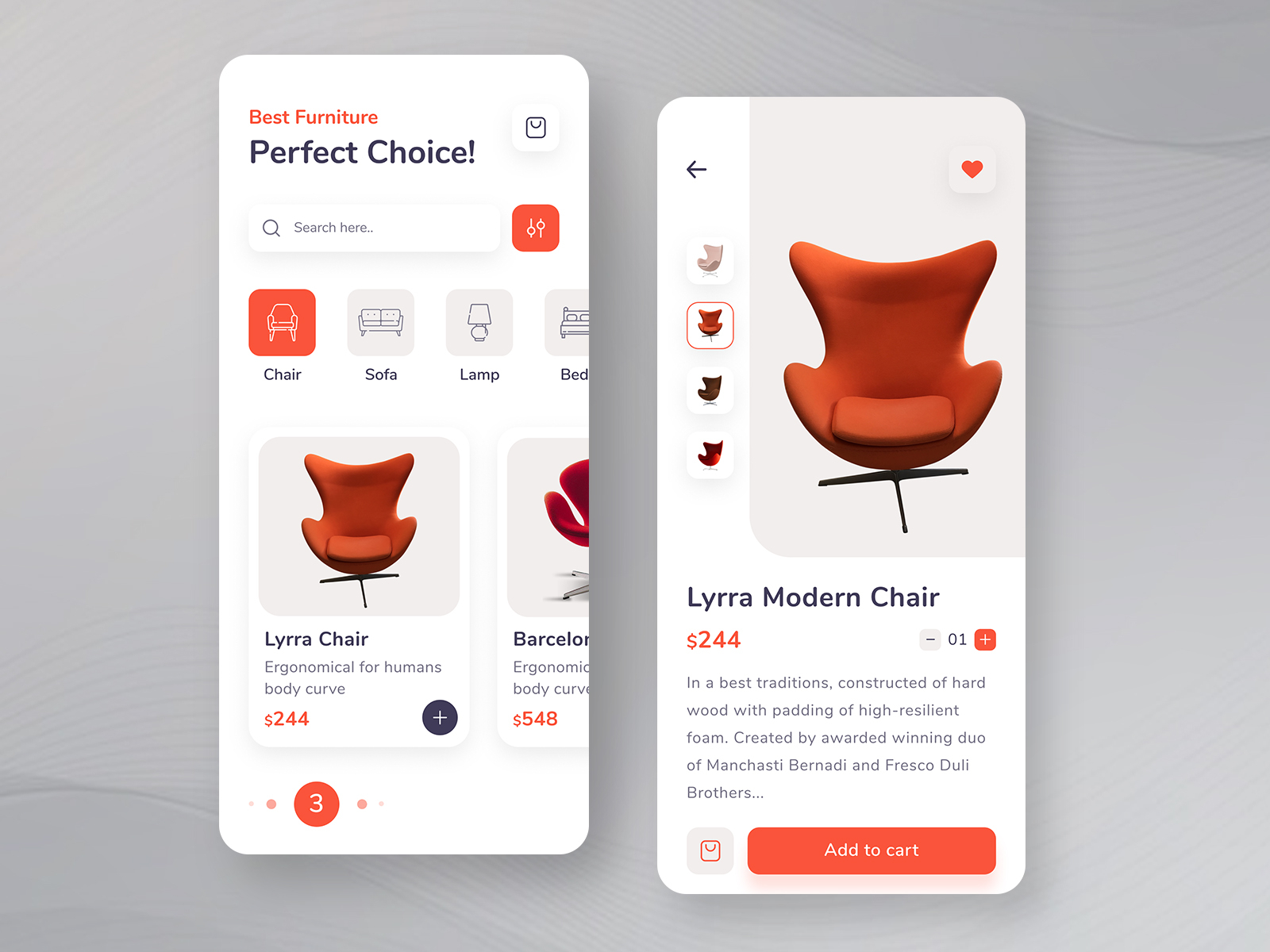 Furniture App Design - Ecommerce by Leco | UI/UX Designer on Dribbble