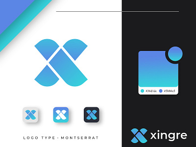 X color-full modern letter logo design