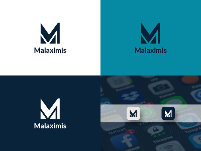 Malaximis Logo Design app icon brand identity branding and identity branding design logo clients business customer data data analysis design identity branding logo mark m letter logo technology