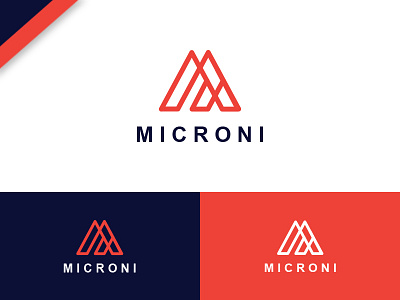 M Minimal Logo Design for company