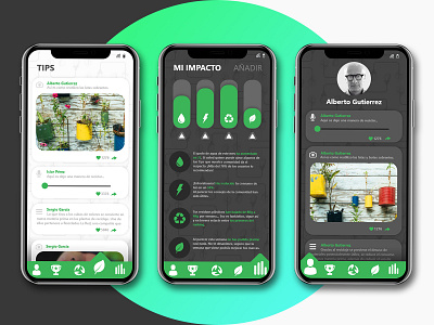 EcoApp app design illustration ui ux