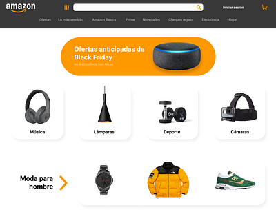 Rediseño Amazon_Home design minimal orange ui ux web website