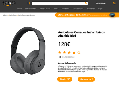 Rediseño Amazon_Detalle de producto design orange ui ux web website