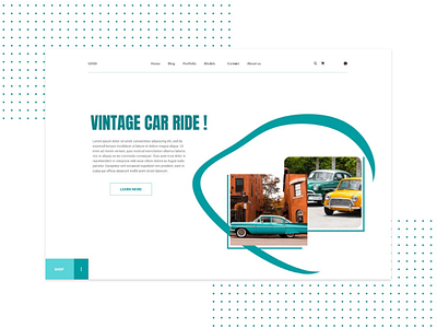 Have a vintage car ride or buy your favorite vintage car💙 website ui ux webpage