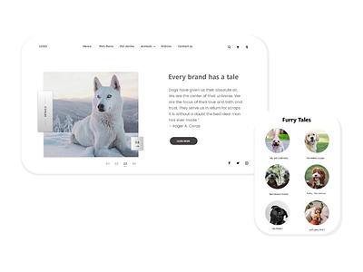 Website landing page for Pets and thier accessories 😀 websites ui ux pets