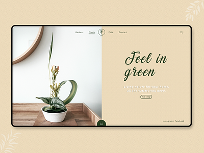 Feel in green | Shop adobe illustrator adobe photoshop creative design design landing page logo minimal plants ui ux website
