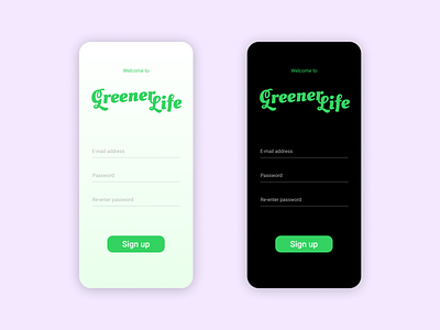 A sign up page - Daily UI Design Challenge 001