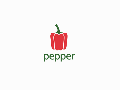 Pepper Grocery Store branding flat food grocery logo minimalist store vector
