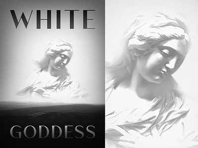 White Goddess design minimalist poster print typography