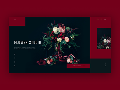 online store Flower Studio color flower shop store ui ui ux design uiux ux webdesign website website design