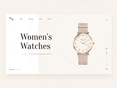 Women's watches | Promo UX/UI Case color design mobile promo promotional shop ui ux uxui watch webdesign website woman