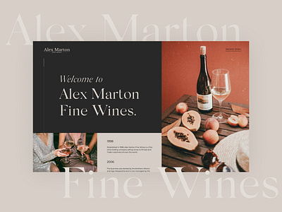 Alex Marton Fine Wines website concept