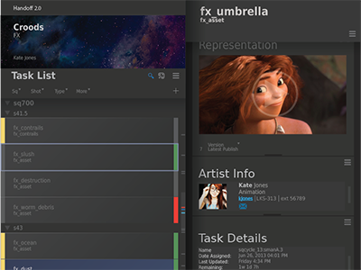 Artist Task Viewer task tracker ui ux