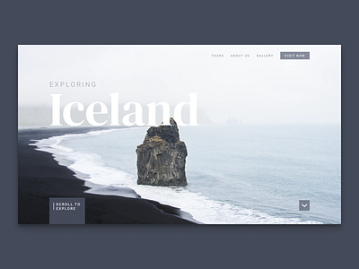 Explore Iceland design typography ui ux web website