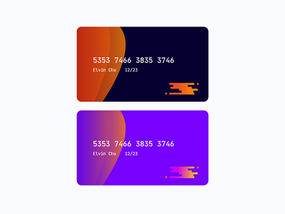 Minimalist Credit Card Design color color palette colorful concept credit card dailyui flat illustration minimal