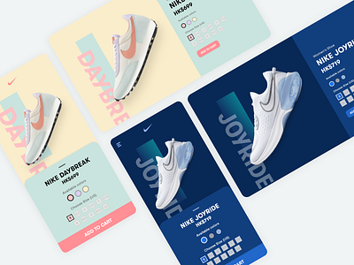 Nike Sneakers App Website UI