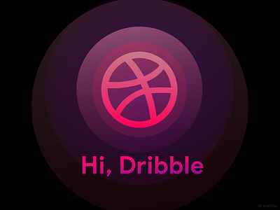 Hi, Dribbble app color colorful concept design flat minimal poster poster art vector