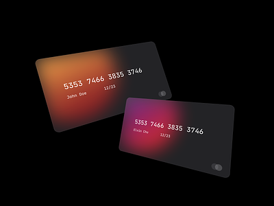 Glassmorphism - Credit Card color colorful credit card design flat glassmorphism minimal