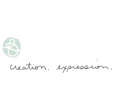 Creation. Expression. handwriting handwritten logo