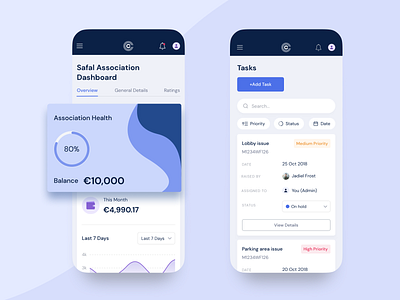 Clear Common - Managing app for building superintendents agency animation beautiful blue branding design agency mobile app shapes typography ui user interface ui ux uxui