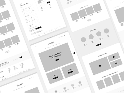 Play&Go - Wireframes: Web Shop redesign agency beautiful design design agency e commerce design e commerce website high fidelity illustration redesign ui user experience user experience ux ux uxui webdesign wireframes