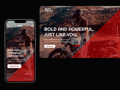 Block Motors - Landing Page Design