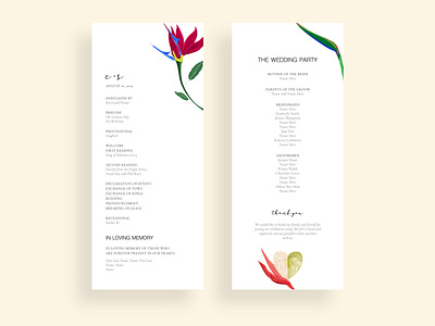 wedding programs