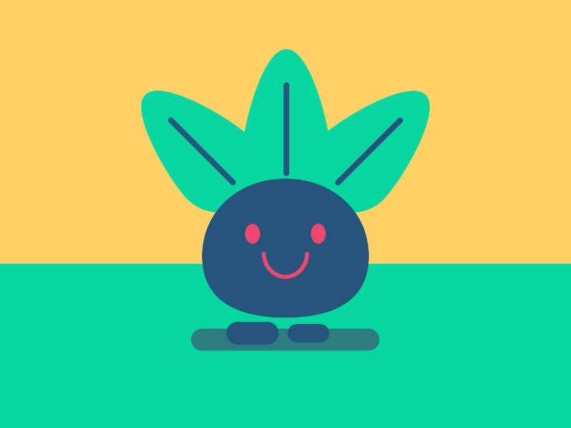 Oddish 2d animation aftereffects animation chilean design flat illustration illustrator minimal nintendo pokemon pokémon vector