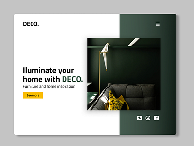 Furniture/Interiors Web Design design landing page landingpage ui design web design