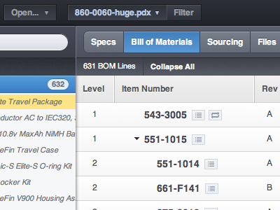 An online viewer for PDX files tabs tabular viewer