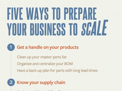 Five Ways Business Scaling Vertical graphic list