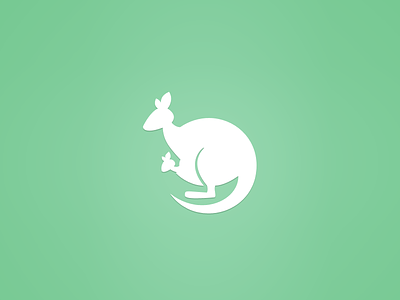 Kangaroo kangaroo logo pouch