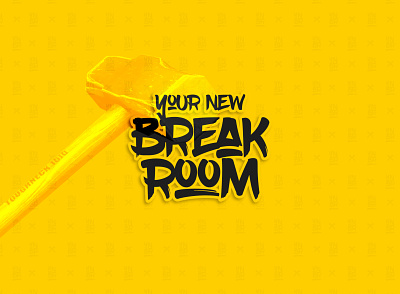 Your New Break Room - Brand Design brand design branding break room design graphic design graphic designer icon icon design illustration logo type rage room type design typography wordmark