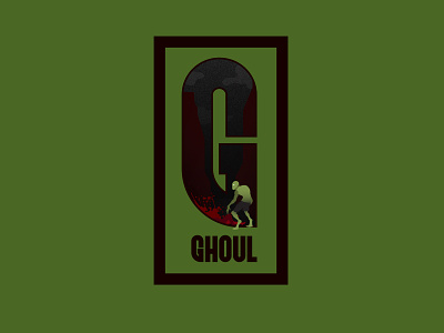 G for Ghoul alphabet design illustration typography vector