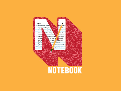 N for Notebook alphabet design icon illustration typography vector