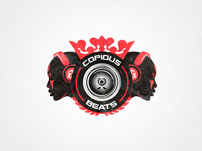 Copious Beats Logo bald bass dnb drum female headphones heads logo music