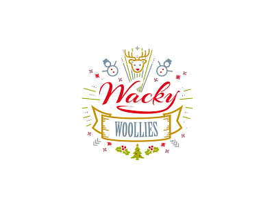 Wacky Woolies - Team Badge badge christmas illustration knit lines logo nordic knits team wacky woolies