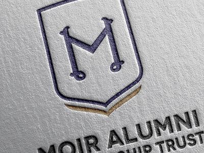 Moir Alumni Scholarship Trust book crest letterpress logo scholarship school trust