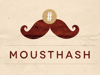 Mousthash Logo hashtag moustache mousthash movember