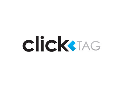 ClickTag Logo advertising agency century gothic chevron clicktag digital logo