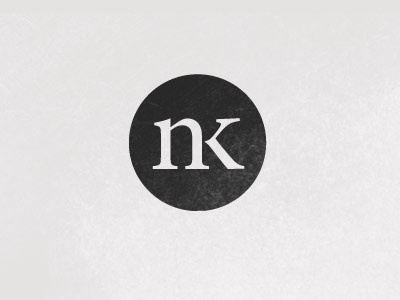 NK - Nathan Kerner Logo circle logo nk typography