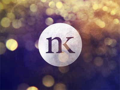 NK - Nathan Kerner Logo Bokeh bokeh circle logo nk typography